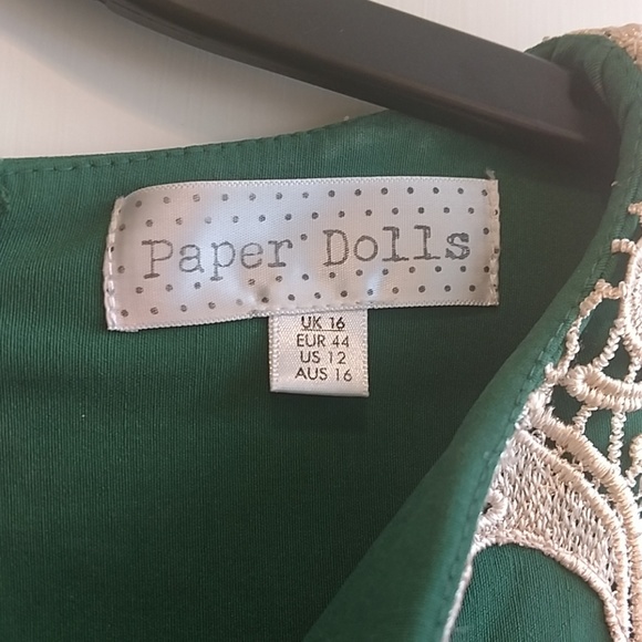 Green lace sheath special occasion dress - Picture 4 of 6